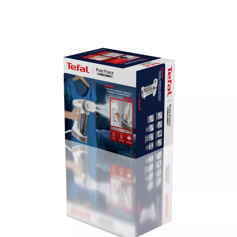 Tefal Pure Force DT8765E0 nešiojamas garinis lygintuvas 0,18 L 1800 W juoda, cinamono spalva