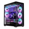Korpusas MODECOM Volcano SPACE XL ARGB Full Tower — pilno dydžio, E-ATX, grūdintas stiklas, ARGB, iki 440 mm GPU