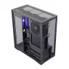 Full-Tower korpusas MODECOM Volcano SPACE XL NF — juodas, grūdintas stiklas, ARGB, palaiko micro-ATX, iki 44 cm GPU, 3×3,5 colio/4×2,5 colio vietos, USB-A 2×, USB-C 1×
