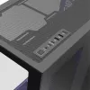 Full-Tower korpusas MODECOM Volcano SPACE XL NF — juodas, grūdintas stiklas, ARGB, palaiko micro-ATX, iki 44 cm GPU, 3×3,5 colio/4×2,5 colio vietos, USB-A 2×, USB-C 1×