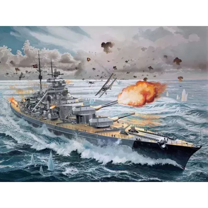 Laivo modelis Revell Bismarck surinkimo rinkinys 1:350