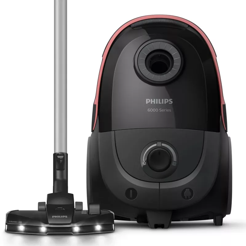 Cikloninis dulkių siurblys Philips XD6142/12 — 900 W, 4 L dulkių maišas, HEPA filtras, juodas