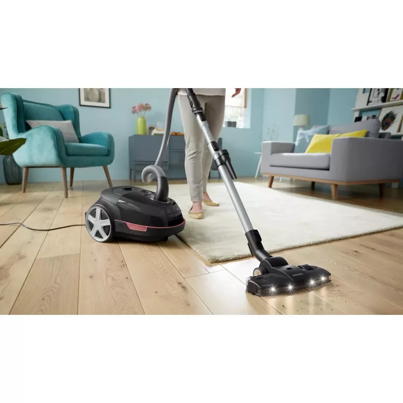Cikloninis dulkių siurblys Philips XD6142/12 — 900 W, 4 L dulkių maišas, HEPA filtras, juodas