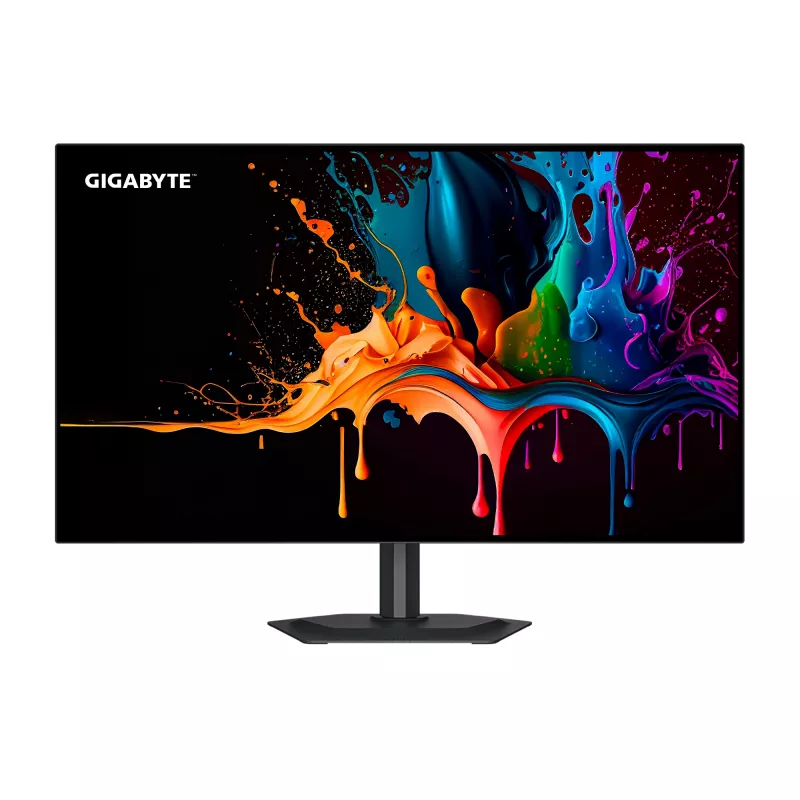 GIGABYTE MO27Q28G 27 colių OLED QHD žaidimų monitorius - 2560 x 1440, 280Hz, 0.03ms, 335 cd/m², Display HDR True Black 500, HDMI 2.1, Displayport 1.4