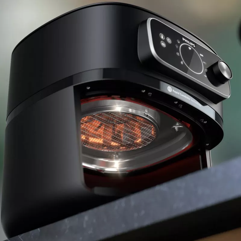 Karšto oro gruzdintuvė Philips 7000 serijos HD9876/90 – 8.3 L, 2200 W, 22 programos, Rapid Air, Juoda