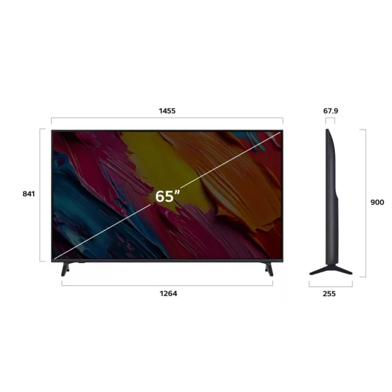 LG QNED AI 65QNED70A6A televizorius 165,1 cm (65 col.) 4K Ultra HD Smart TV Wi-Fi juodas