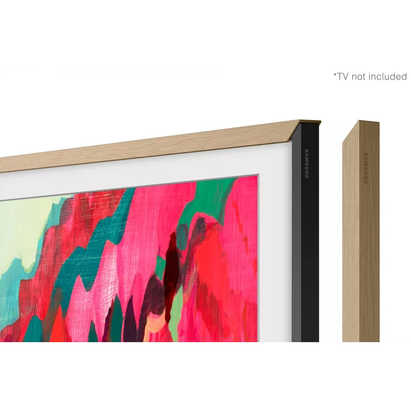 Samsung 75” (190,5 cm) The Frame LS03F su keičiamu baltu rėmeliu (2025) - Tikmedžio, Rėmelio, Smėlio spalvos