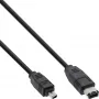 InLine FireWire 400 1394 kabelis 6 į 4 kištuką 1,8 m, juodas