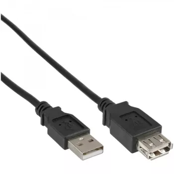 InLine 34605B USB 2.0 ilginimo laidas, A tipo kištukas / lizdas, juodas, 5 m