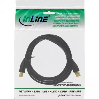 InLine 34605B USB 2.0 ilginimo laidas, A tipo kištukas / lizdas, juodas, 5 m