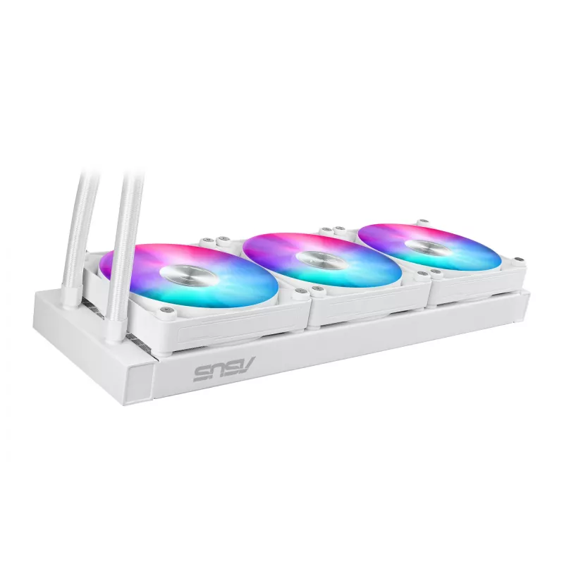 Vandens aušintuvas ASUS MAX Gaming LC 360 ARGB LCD White Edition, 120 mm ventiliatoriai, palaiko AM4/AM5/LGA1700