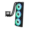 Skysčio aušintuvas ASUS MAX GAMING LC 360 ARGB LCD — 360 mm radiatorius, 120 mm ventiliatoriai, AM4/AM5/LGA1700, juodas