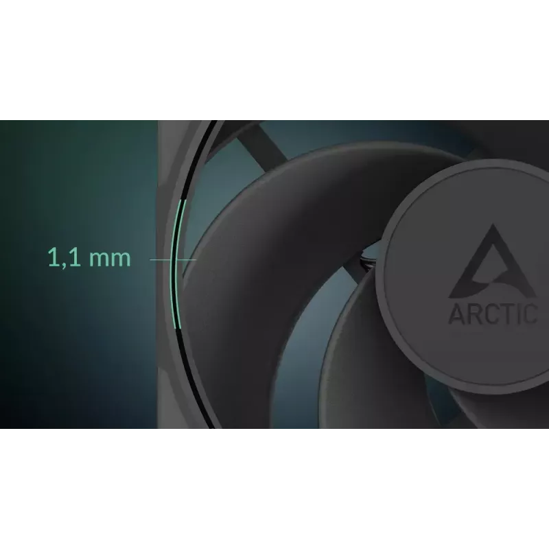 120 mm PWM A-RGB ventiliatorius Arctic Freezer P12 Pro Reverse — 124 m³/h, Fluid Dynamic Bearing, juodas
