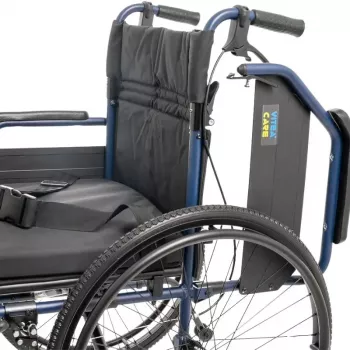 Neįgaliojo vežimėlis MDH NAVY1, lengvas aliuminis, sėdynė 43×42 cm, max apkrova 120 kg, sulankstomas, 14,4 kg