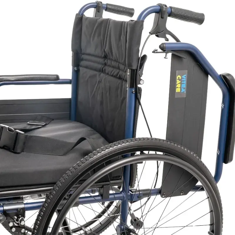 Neįgaliojo vežimėlis MDH NAVY1, lengvas aliuminis, sėdynė 43×42 cm, max apkrova 120 kg, sulankstomas, 14,4 kg