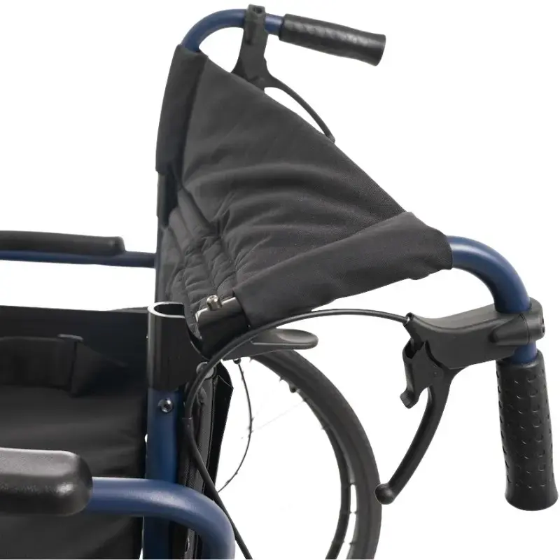 Neįgaliojo vežimėlis MDH NAVY1, lengvas aliuminis, sėdynė 43×42 cm, max apkrova 120 kg, sulankstomas, 14,4 kg