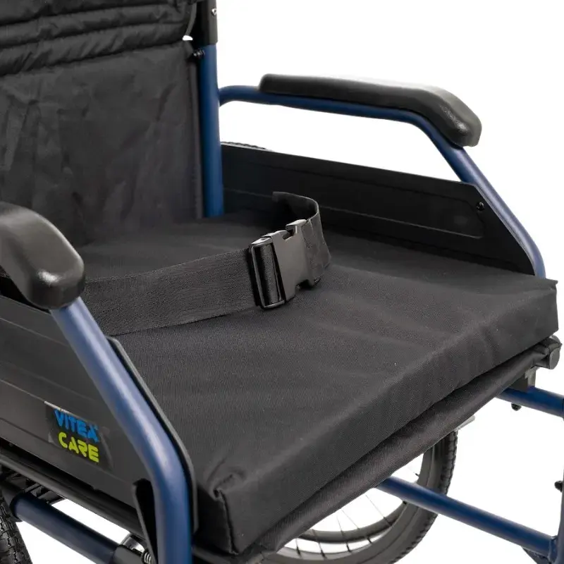 Neįgaliojo vežimėlis MDH NAVY1, lengvas aliuminis, sėdynė 43×42 cm, max apkrova 120 kg, sulankstomas, 14,4 kg