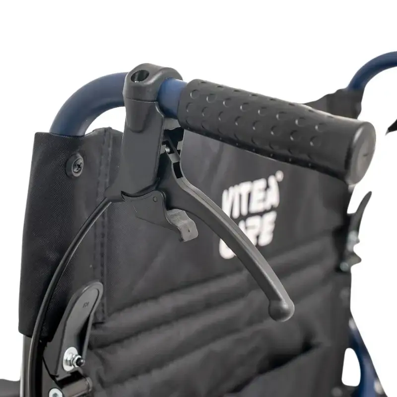 Neįgaliojo vežimėlis MDH NAVY1, lengvas aliuminis, sėdynė 43×42 cm, max apkrova 120 kg, sulankstomas, 14,4 kg