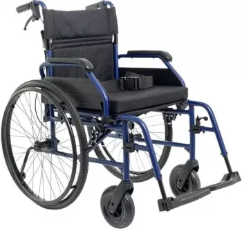 Neįgaliojo vežimėlis MDH NAVY1, lengvas aliuminis, sėdynė 43×42 cm, max apkrova 120 kg, sulankstomas, 14,4 kg