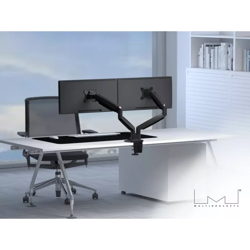 Multibrackets M Deskmount Gas Spring Dual Black – Dvigubas monitoriaus laikiklis su dujine spyruokle