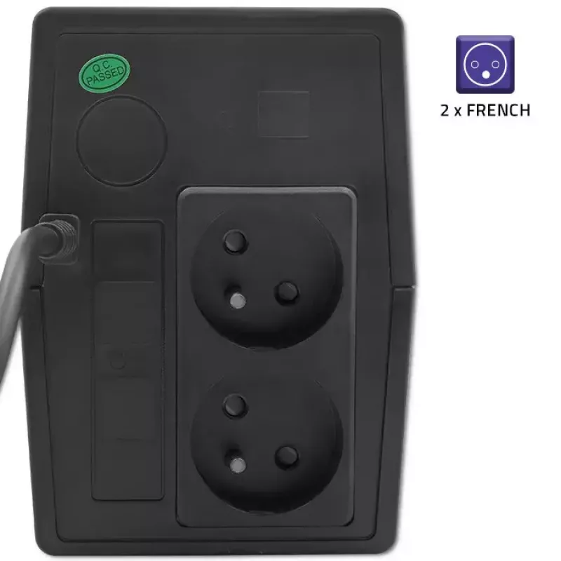 Nepertraukiamo maitinimo šaltinis QOLTEC 53773 0,85 kVA (480 W) Line-Interactive, 1x E tipo lizdas, 7 Ah baterija