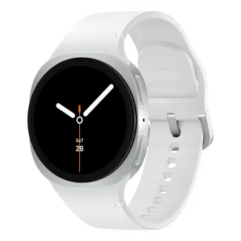 Samsung Galaxy Watch 8 3,3 cm (1,3 colio) AMOLED 40 mm Digitalus 438 x 438 pikselių Lietimui jautrus ekranas Sidabrinis Wi-Fi GPS (palydovas)