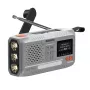 Nešiojamas sukamasis radijas Marmitek RESQ 100 — DAB/DAB+/FM, 3 W, LCD, USB‑C, 3,5 mm lizdas, šviesiai pilka