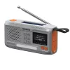 Nešiojamas sukamasis radijas Marmitek RESQ 100 — DAB/DAB+/FM, 3 W, LCD, USB‑C, 3,5 mm lizdas, šviesiai pilka