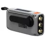 Nešiojamas sukamasis radijas Marmitek RESQ 100 — DAB/DAB+/FM, 3 W, LCD, USB‑C, 3,5 mm lizdas, šviesiai pilka