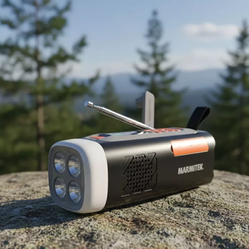 Marmitek RESQ 200 – Sukama radijo imtuvas, Nešiojamas, Analoginis ir skaitmeninis, DAB, DAB+, FM, 87.5 - 108 MHz, 170 - 240 MHz, 3 W