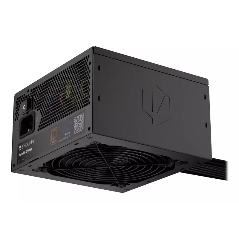 Maitinimo blokas ENDORFY Vero L6 650 W ATX 24 kontaktų, 80 PLUS Bronze, 120 mm ventiliatorius, juodas