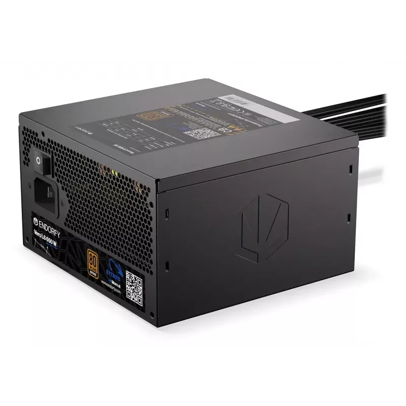 Maitinimo blokas ENDORFY Vero L6 650 W ATX 24 kontaktų, 80 PLUS Bronze, 120 mm ventiliatorius, juodas