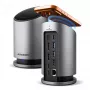 AXAGON HMC-WL9 USB-C 9-in-1 Docking Hub su 10 Gbps, 100W PD, 8K HDMI, Ethernet, belaidžiu įkrovimu