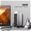 AXAGON HMC-WL9 USB-C 9-in-1 Docking Hub su 10 Gbps, 100W PD, 8K HDMI, Ethernet, belaidžiu įkrovimu