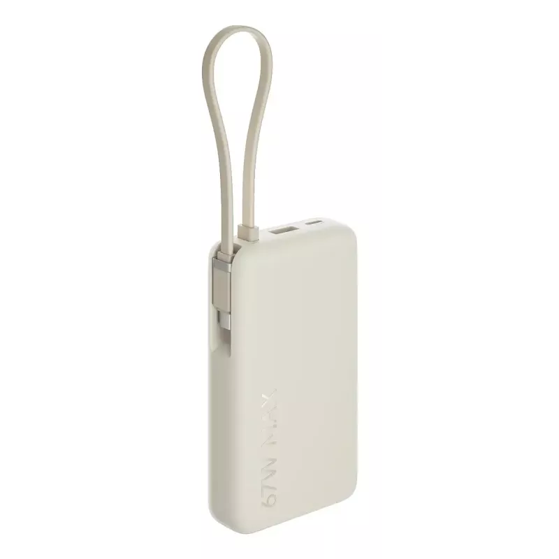 Nešiojamas powerbankas Xiaomi 67W 10000 mAh Li-Ion, USB-A + USB-C, smėlio spalvos