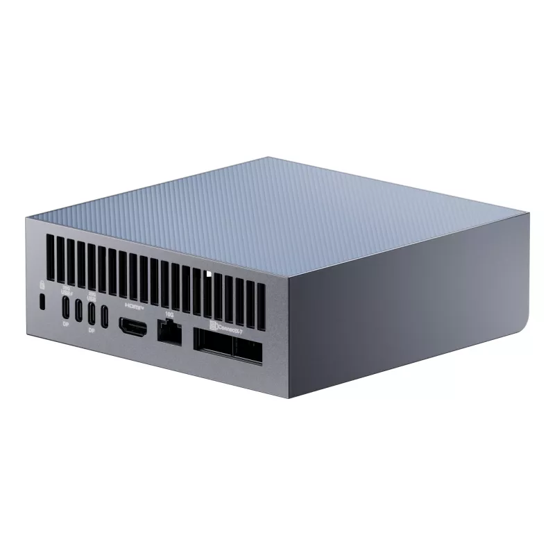 Mini kompiuteris ASUS Ascent GX10 GX10-GG0027BN — GB10 procesorius, 128 GB LPDDR5x, 4 TB SSD, NVIDIA Blackwell, 240 W, pilka