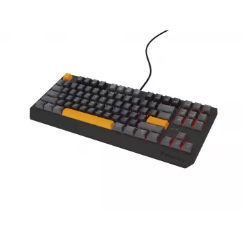GENESIS Thor 230 TKL klaviatūra žaidimams USB + RF belaidis + Bluetooth QWERTY juoda, pilka, oranžinė