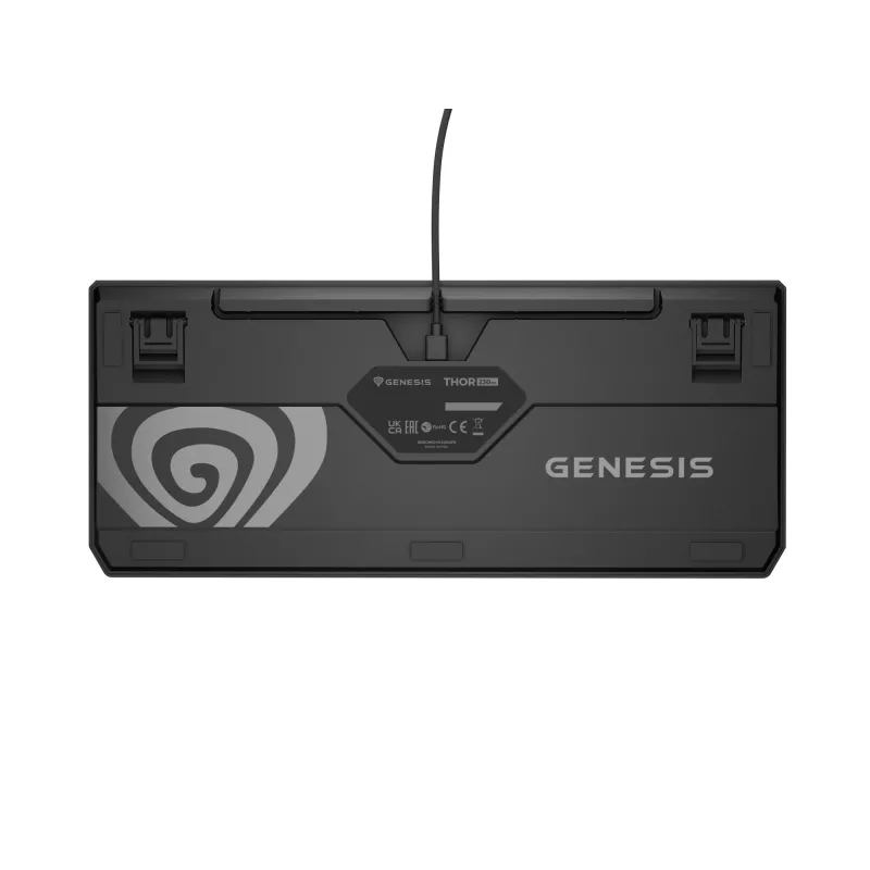 GENESIS Thor 230 TKL klaviatūra žaidimams USB + RF belaidis + Bluetooth QWERTY juoda, pilka, oranžinė