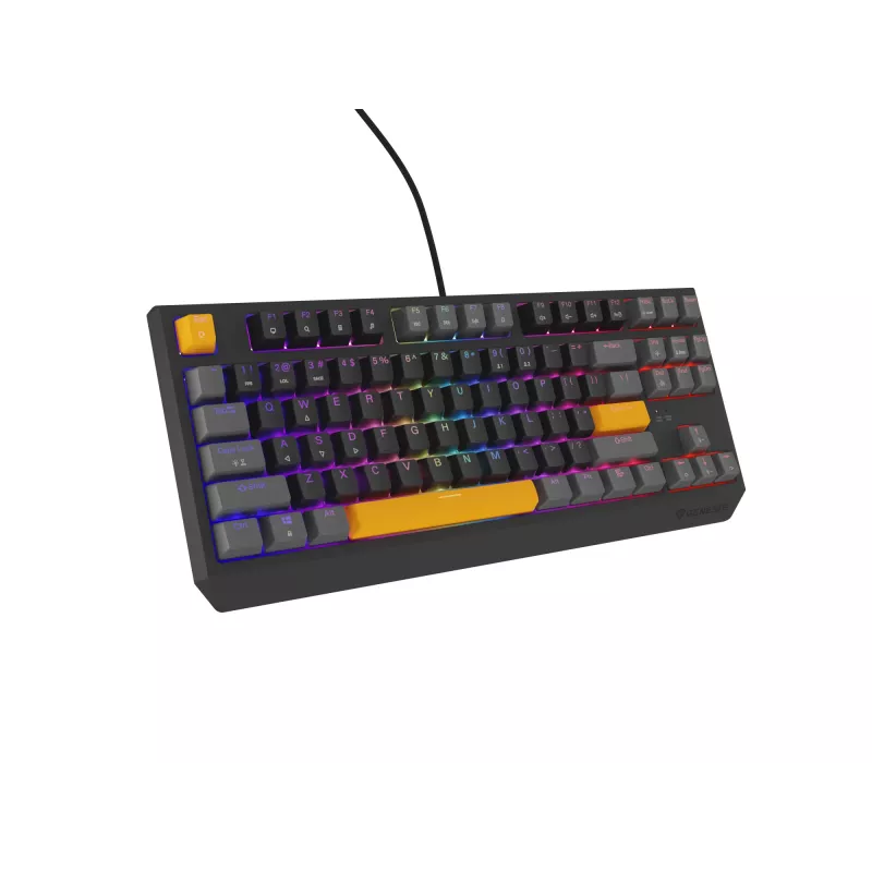 GENESIS Thor 230 TKL klaviatūra žaidimams USB + RF belaidis + Bluetooth QWERTY juoda, pilka, oranžinė