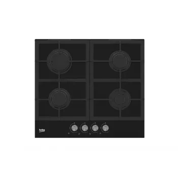 Beko HILG 642C5 SB įmontuojama dujinė kaitlentė 60 cm juodas stiklas 4 zonos
