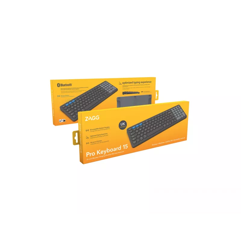 ZAGG Pro 15 klaviatūra belaidė Bluetooth QWERTY UK English juoda