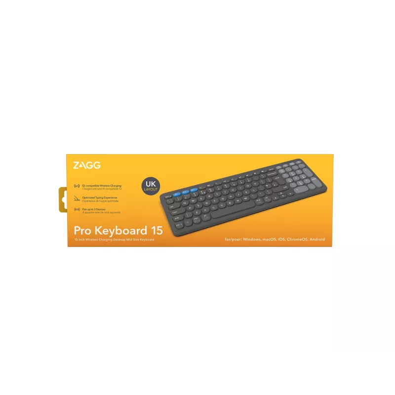ZAGG Pro 15 klaviatūra belaidė Bluetooth QWERTY UK English juoda