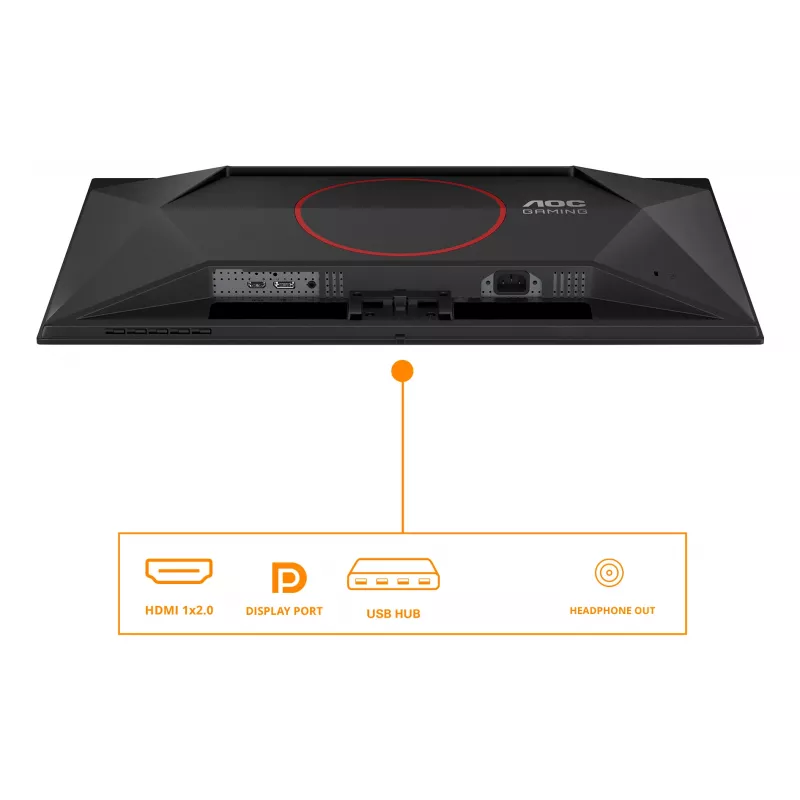 AOC G4 Q27G41ZDF kompiuterio monitorius 67,3 cm (26,5 colio) 2560 x 1440 pikselių Quad HD QD-OLED juodas, raudonas