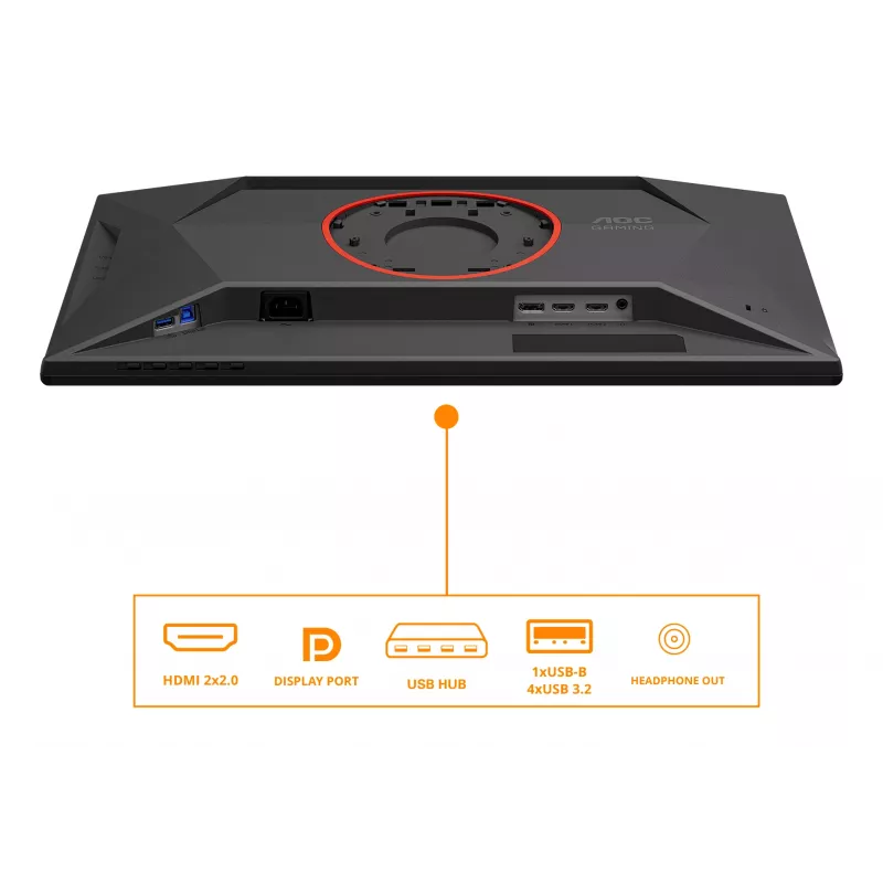 AOC G4 25G4KUR monitorius 62,2 cm (24,5 col.) 1920 x 1080 pikselių Full HD LED juodas, raudonas