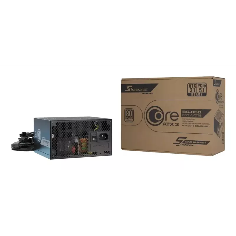 Maitinimo blokas Seasonic CORE BC-850 ATX 3.1 850 W, 20+4 pin ATX, 80 PLUS Bronze, juodas