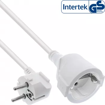 InLine Power prailginimo laidas su kištukiniu lizdu 7 m, baltas