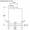 Bosch Serie 8 DLN78PC60 įmontuojamas gartraukis, juodas, 590 m³/h