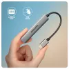 USB šakotuvas AXAGON HUE-STC, 4 prievadų aliuminė juostelė, 1x USB-A 5Gbps + 2x USB-A ir 1x USB-C 480Mbps, USB-C pagrindinis, 12 cm kabelis, pilka