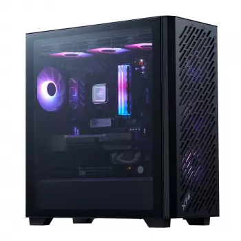 XPG VALOR AIR PRO Midi Tower korpusas, juodas, ATX, EATX, micro ATX, Mini-ATX, SPCC, grūdintas stiklas
