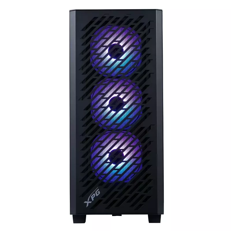 XPG VALOR AIR PRO Midi Tower korpusas, juodas, ATX, EATX, micro ATX, Mini-ATX, SPCC, grūdintas stiklas
